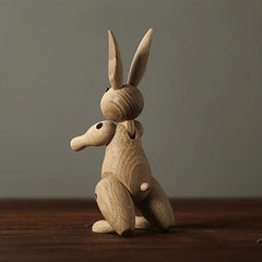 Wooden Rabbit Handicrafts Ornaments Wooden Puppet Zodiac Rabbit