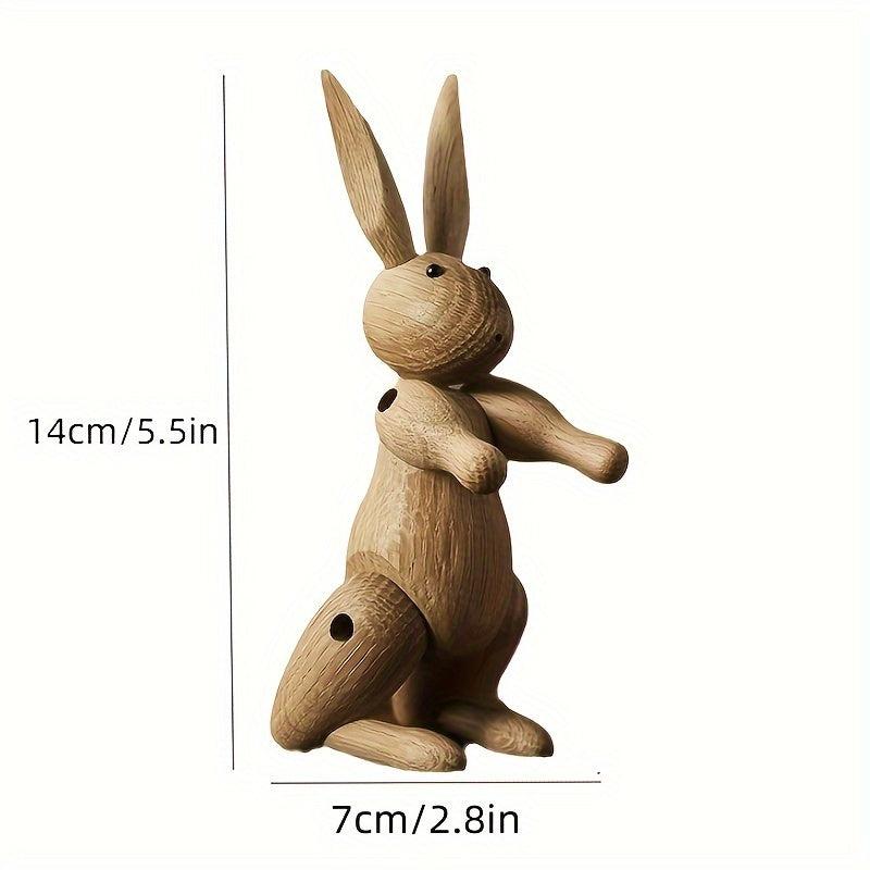 Wooden Rabbit Handicrafts Ornaments Wooden Puppet Zodiac Rabbit