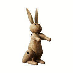 Wooden Rabbit Handicrafts Ornaments Wooden Puppet Zodiac Rabbit