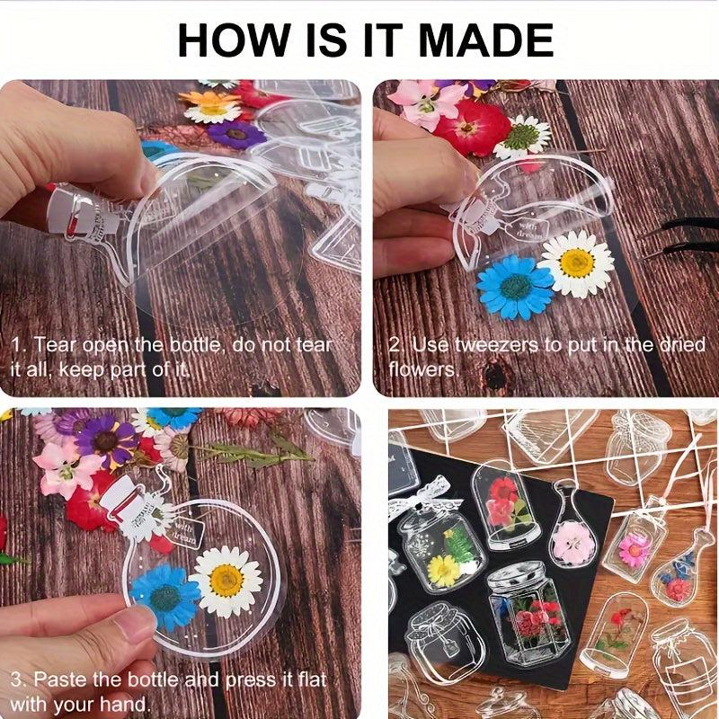 20 Glass Bottle Shape Sticker Scrapbooking Art DIY Crafts