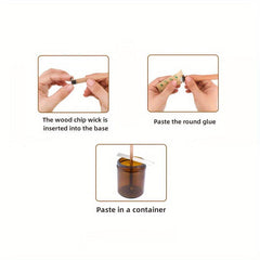 10pcs DIY Wooden Wax Core Aromatherapy Wax Wooden Wick