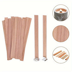 10pcs DIY Wooden Wax Core Aromatherapy Wax Wooden Wick