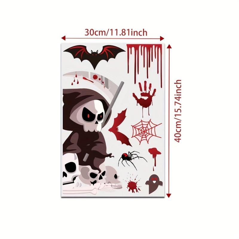 4pcs PVC Halloween Funny Window Sticker