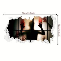4pcs PVC Halloween Funny Window Sticker