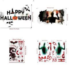 4pcs PVC Halloween Funny Window Sticker