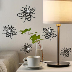 3pcs Golden Bee Acrylic 1mm Thickness Mirror Wall Decoration Wall Stickers