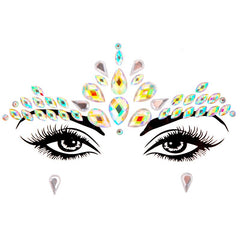 Glitter Crystal Gem Face Stickers Rhinestone Body Stickers For Parties
