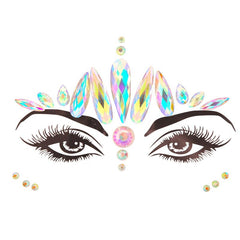 Glitter Crystal Gem Face Stickers Rhinestone Body Stickers For Parties