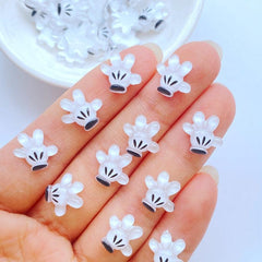 50pcs Resin Mini Small Gloves Figurines DIY Wedding Scrapbook Accessories