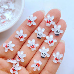 50pcs Resin Mini Small Gloves Figurines DIY Wedding Scrapbook Accessories