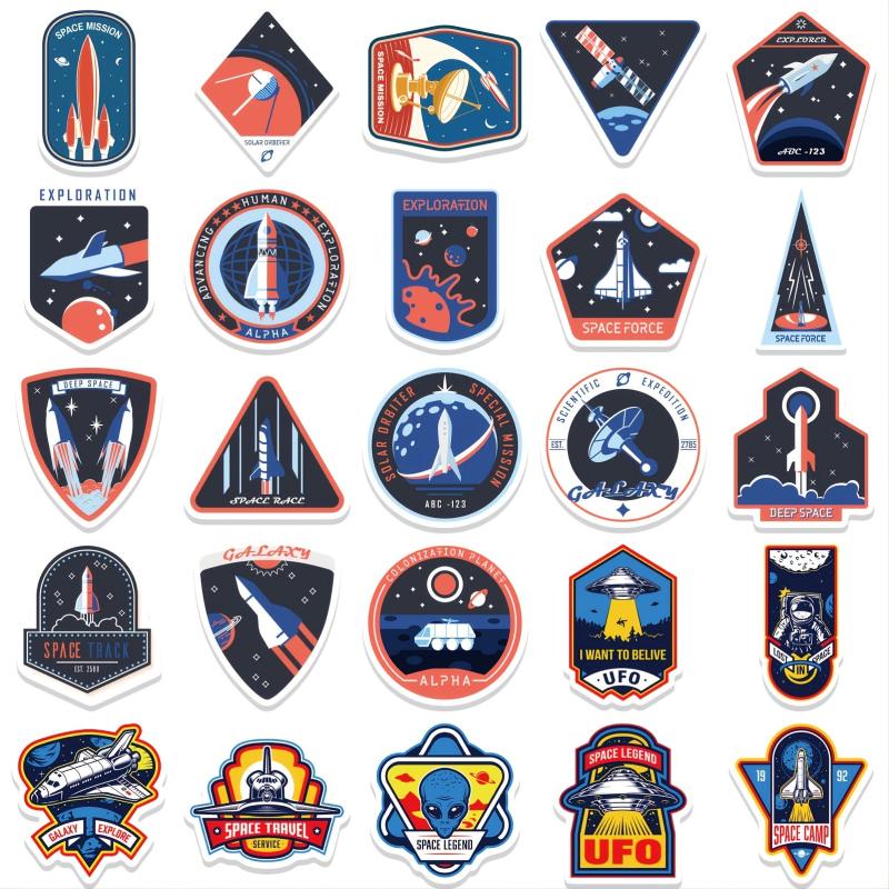 52 Cartoon Astronaut Space Graffiti Sticker Waterproof Sticker