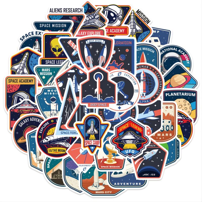 52 Cartoon Astronaut Space Graffiti Sticker Waterproof Sticker