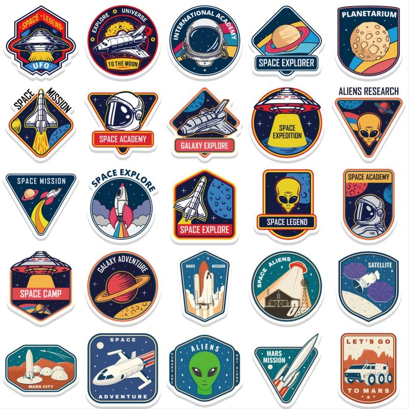 52 Cartoon Astronaut Space Graffiti Sticker Waterproof Sticker