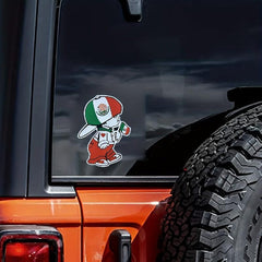 1pc Mexican Boy Holds Mexican Flag Sticker Car Motorcycle Decal