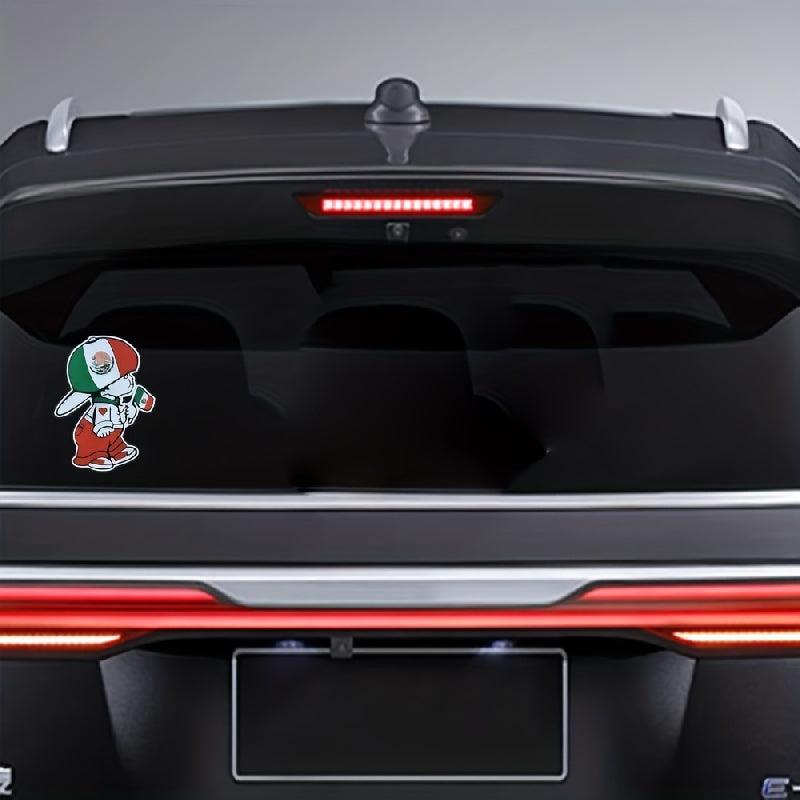1pc Mexican Boy Holds Mexican Flag Sticker Car Motorcycle Decal