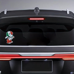 1pc Mexican Boy Holds Mexican Flag Sticker Car Motorcycle Decal