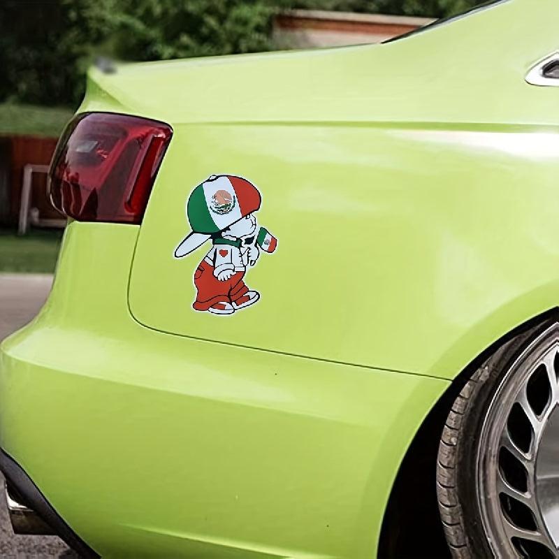1pc Mexican Boy Holds Mexican Flag Sticker Car Motorcycle Decal