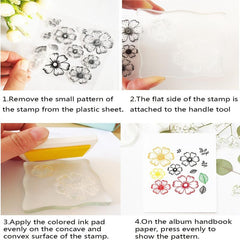 1pc Flower Transparent Stamp for DIY Craft Card Making