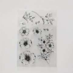 1pc Flower Transparent Stamp for DIY Craft Card Making