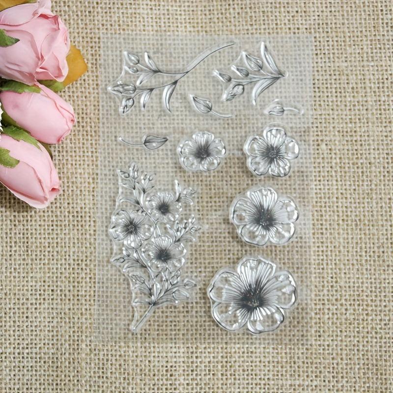 1pc Flower Transparent Stamp for DIY Craft Card Making
