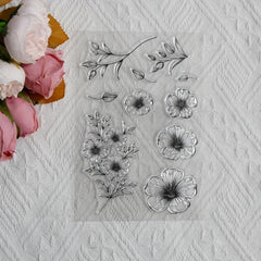 1pc Flower Transparent Stamp for DIY Craft Card Making