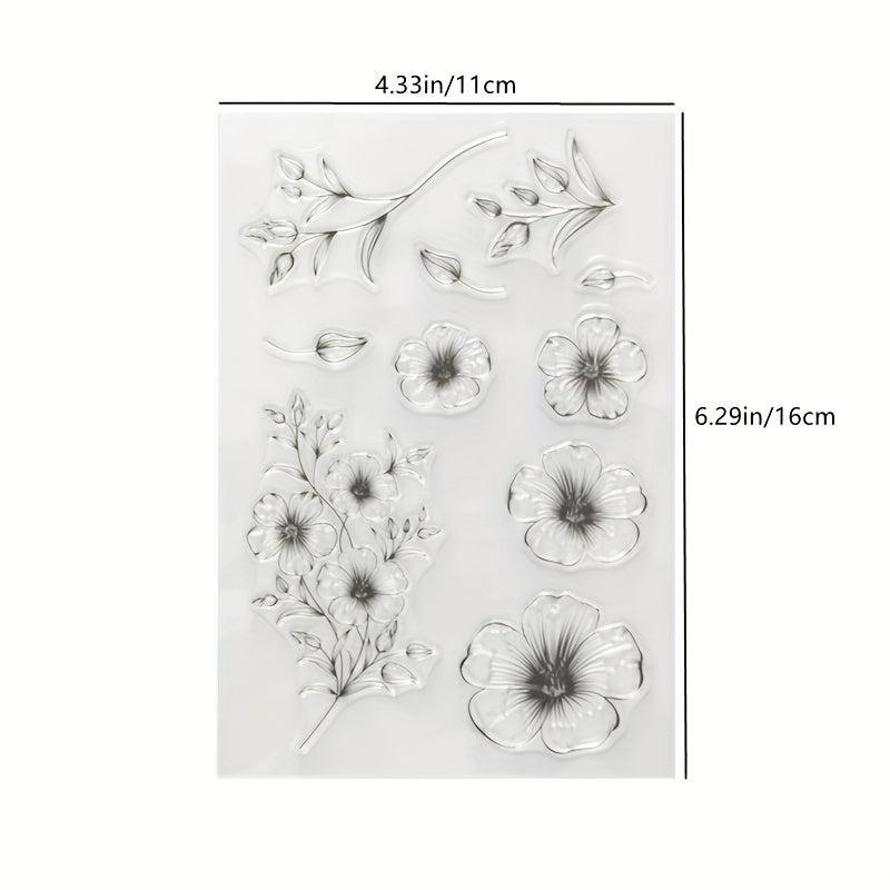 1pc Flower Transparent Stamp for DIY Craft Card Making