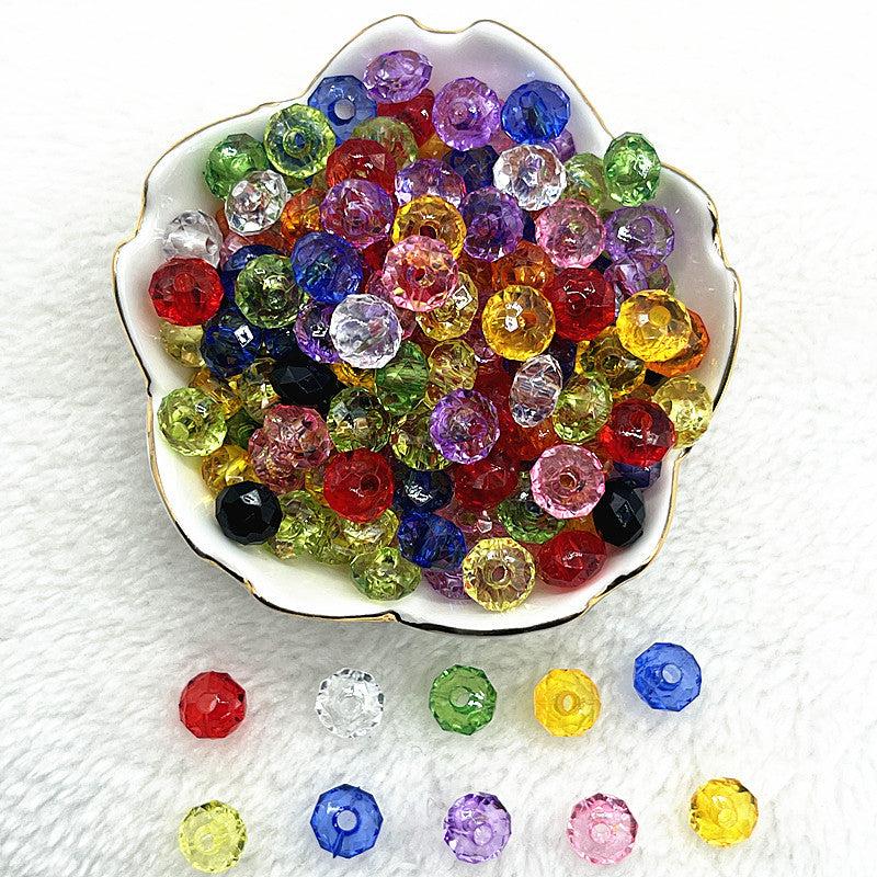 30pcs 10mm Transparent Flat Acrylic Beads Spacer for Jewelry Making DIY