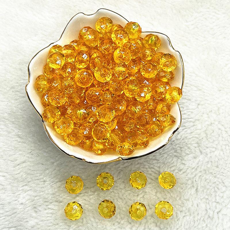30pcs 10mm Transparent Flat Acrylic Beads Spacer for Jewelry Making DIY