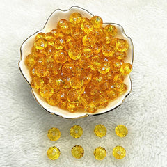 30pcs 10mm Transparent Flat Acrylic Beads Spacer for Jewelry Making DIY