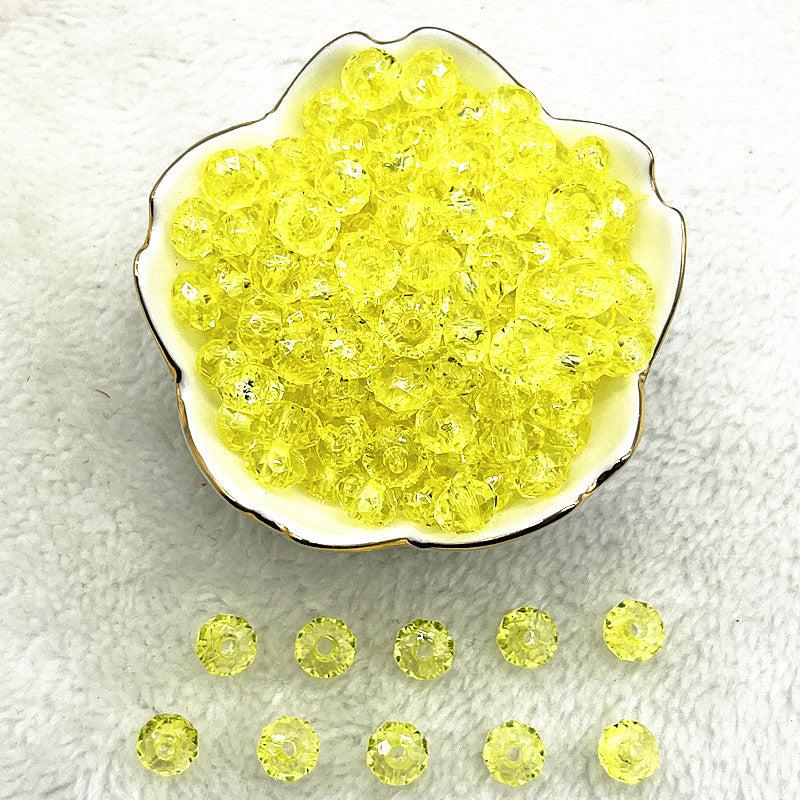30pcs 10mm Transparent Flat Acrylic Beads Spacer for Jewelry Making DIY