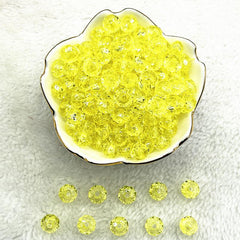 30pcs 10mm Transparent Flat Acrylic Beads Spacer for Jewelry Making DIY