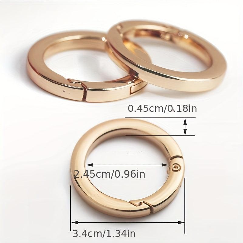 2pcs Loose Leaf Buckle Wallets with O Ring for Handbags & Keys