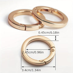 2pcs Loose Leaf Buckle Wallets with O Ring for Handbags & Keys