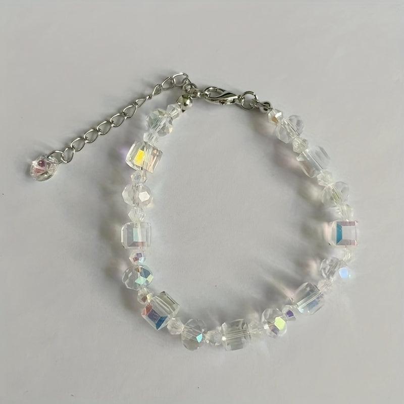 Colorful Square Sugar Crystal Bracelet for Women