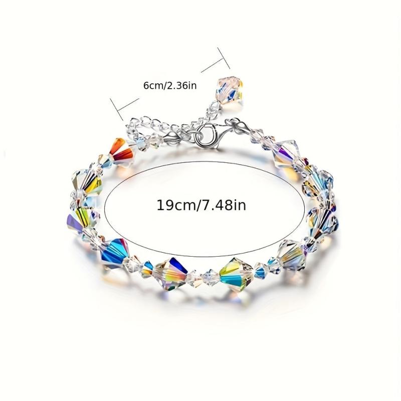 Colorful Square Sugar Crystal Bracelet for Women