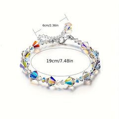 Colorful Square Sugar Crystal Bracelet for Women