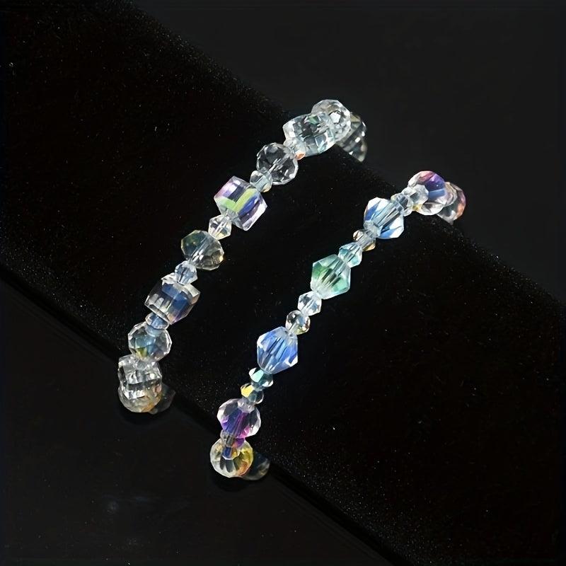 Colorful Square Sugar Crystal Bracelet for Women