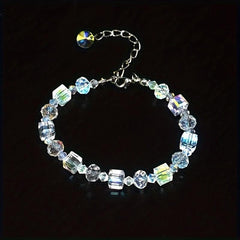 Colorful Square Sugar Crystal Bracelet for Women