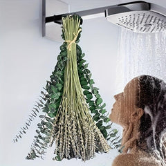 70pc Fresh Eucalyptus & Lavender Bouquet - Natural Real Leaves Decor