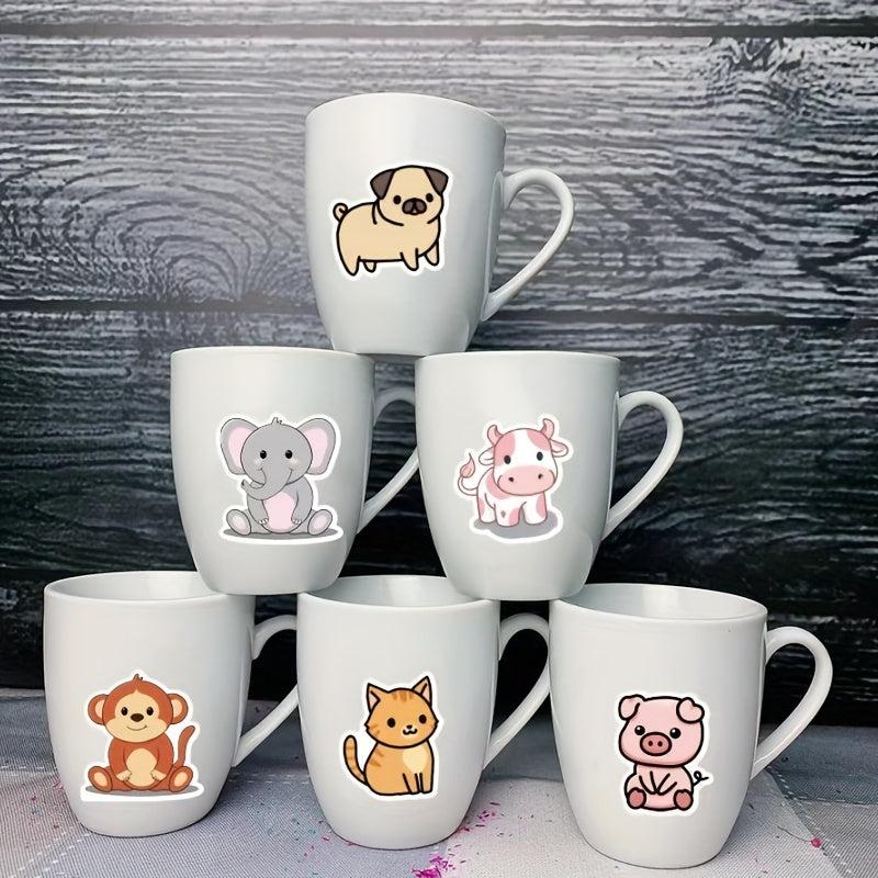 100pcs Cartoon Animal Graffiti Stickers For Luggage Notebook Skateboard