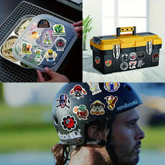 50pcs Waterproof Decorative Stickers for Suitcases Skateboards Laptops Cups