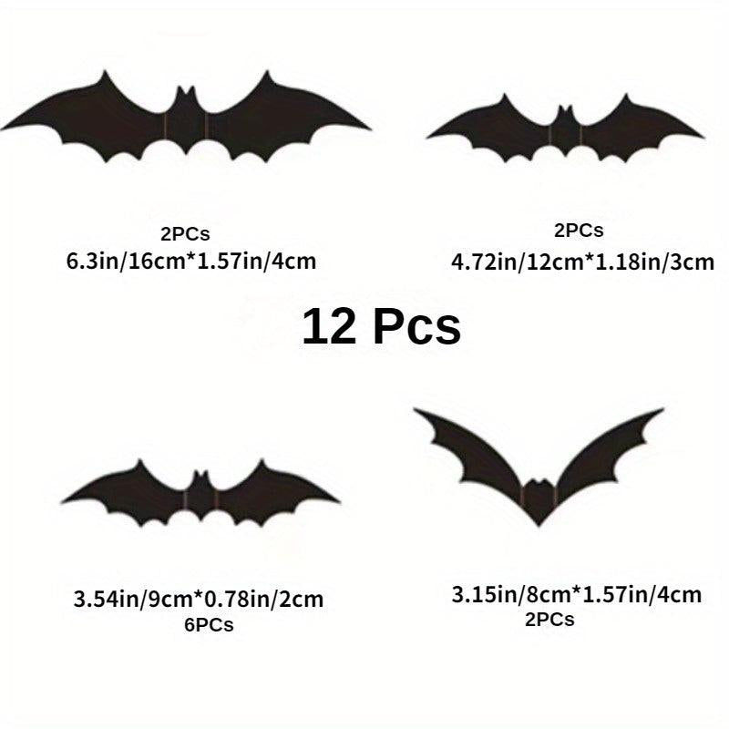 3D Bat Halloween Wall Decoration Terrifying Props 7 Sizes