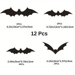 3D Bat Halloween Wall Decoration Terrifying Props 7 Sizes