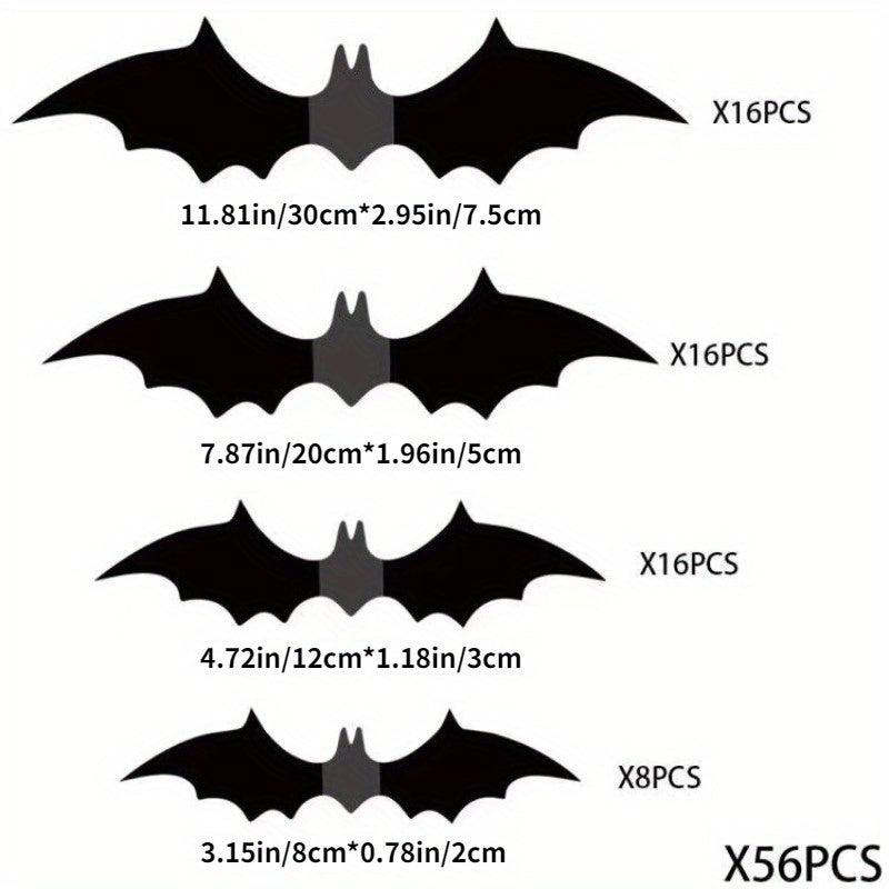 3D Bat Halloween Wall Decoration Terrifying Props 7 Sizes