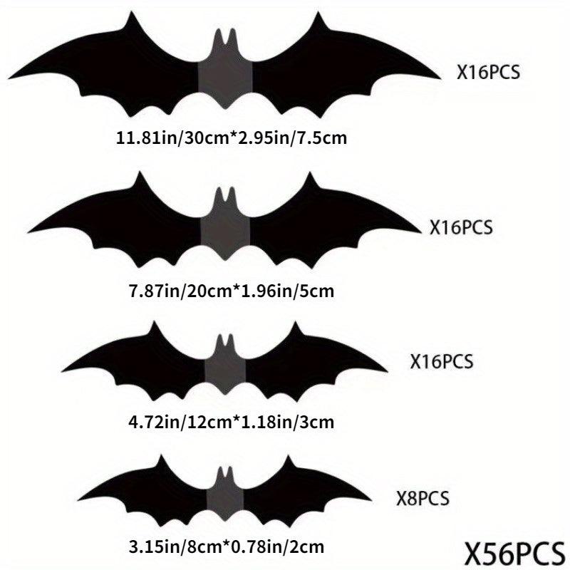 3D Bat Halloween Wall Decoration Terrifying Props 7 Sizes