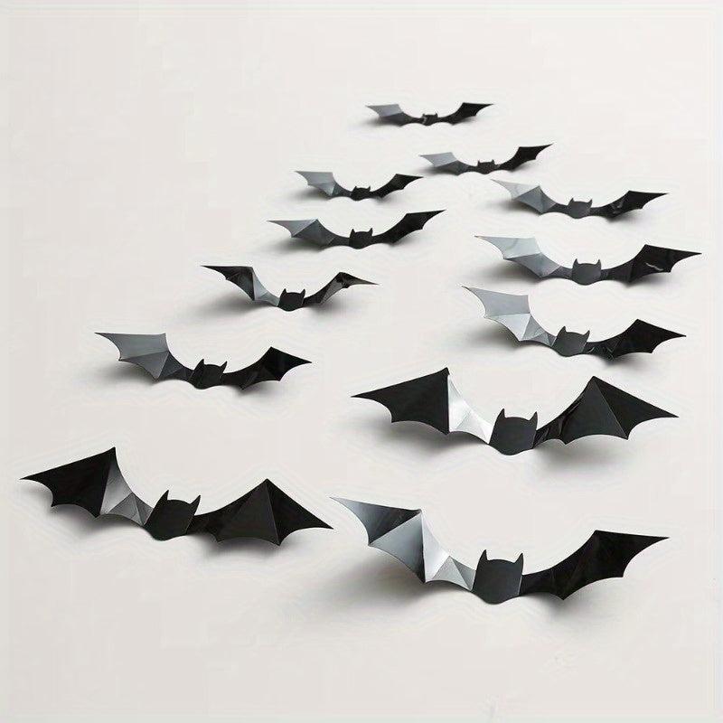 3D Bat Halloween Wall Decoration Terrifying Props 7 Sizes