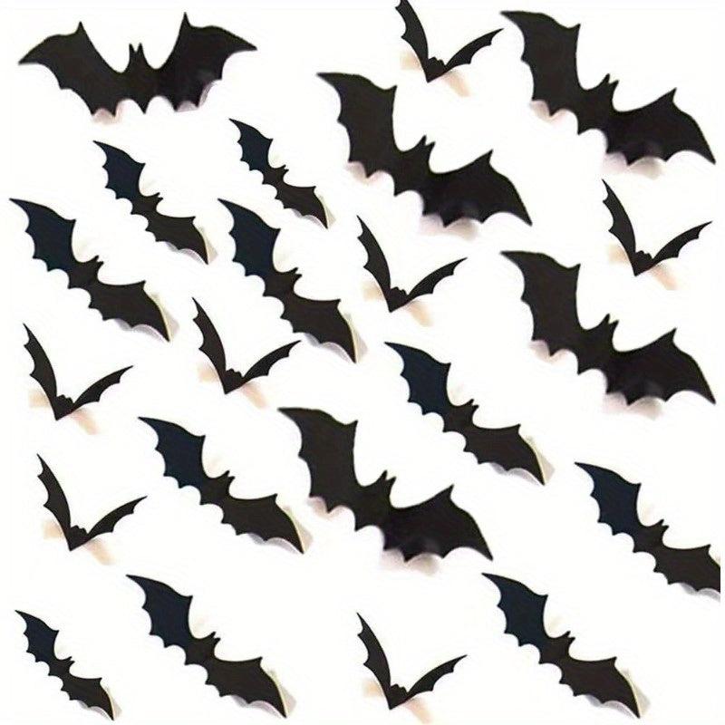 3D Bat Halloween Wall Decoration Terrifying Props 7 Sizes