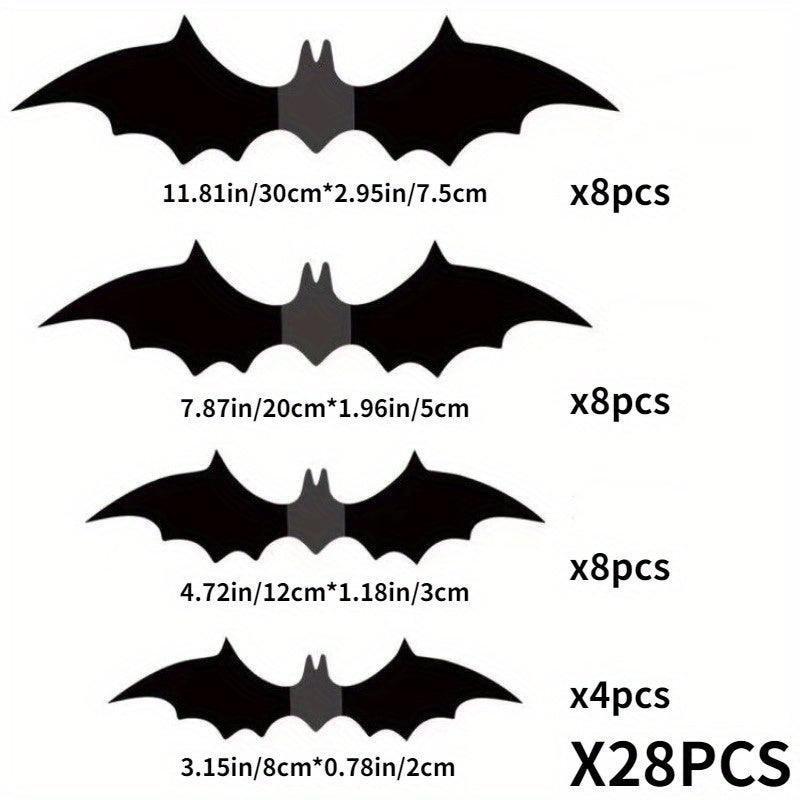 3D Bat Halloween Wall Decoration Terrifying Props 7 Sizes