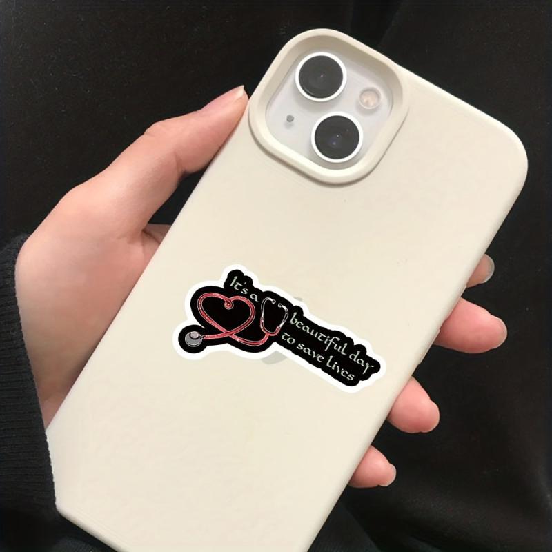 50pcs Doctor Stickers For Mobile Phone Coffee Cup Notebook PVC Waterproof