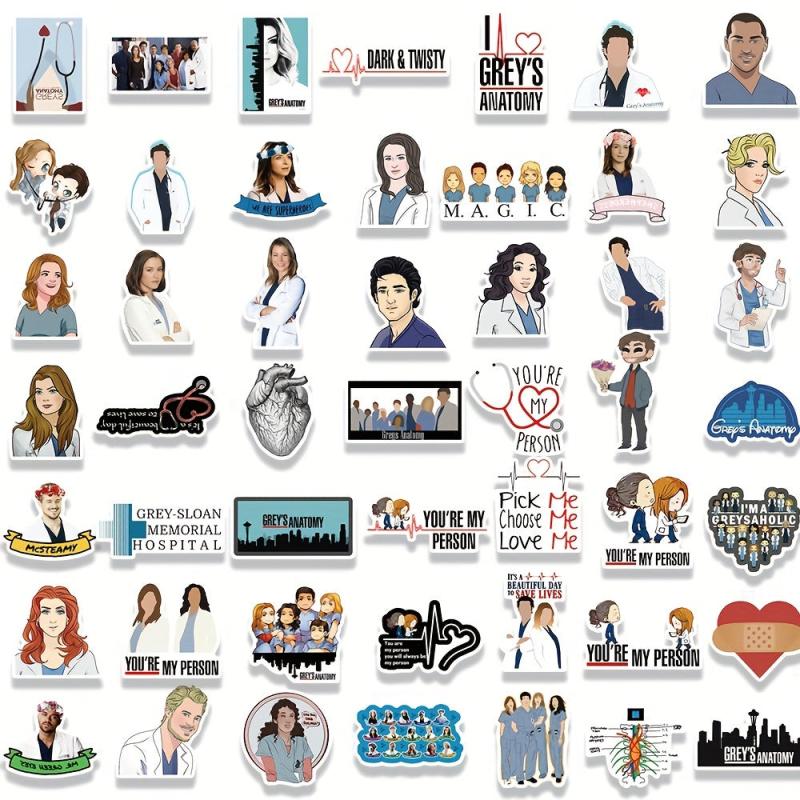 50pcs Doctor Stickers For Mobile Phone Coffee Cup Notebook PVC Waterproof